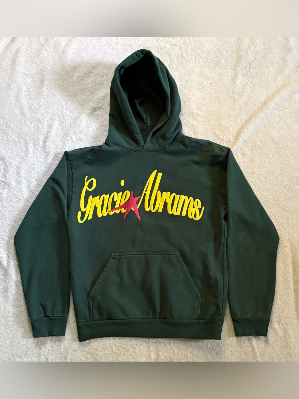 Gracie Abrams Women’s Oversized Hoodie Green Star Hoodie Size L Official Merch